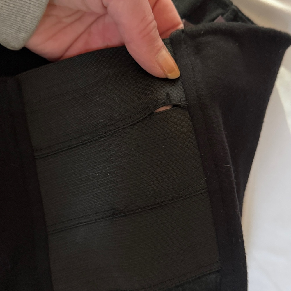 Hale Bob large black leggings with  genuine suede side panels - Picture 15 of 16
